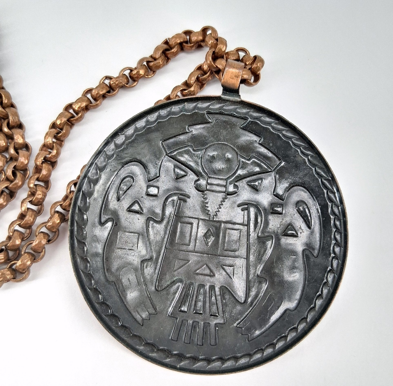 Back of copper necklace